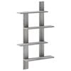 vidaXL Estante de pared Sonoma gris 61 x 13,5 x 105 cm