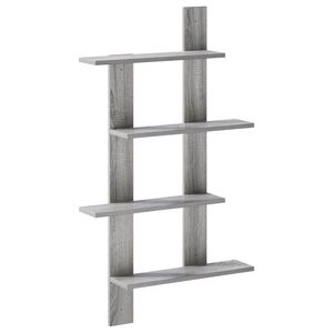 vidaXL Estante de pared Sonoma gris 61 x 13,5 x 105 cm