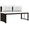 vidaXL Set de muebles de jardín 4 piezas ratán sintético marrón