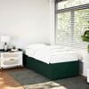 vidaXL Estructura de cama sin colch&oacute;n terciopelo verde oscuro 80x200cm