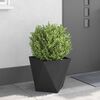 vidaXL Jardinera 2 pcs Negro 40 x 40 x 40 cm Acero