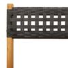 vidaXL Sillas de jard&iacute;n plegables 4 uds madera maciza y rat&aacute;n PE negro