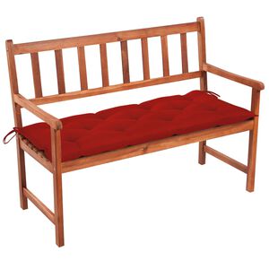 vidaXL Banco de jard&iacute;n con coj&iacute;n madera maciza de acacia 120 cm
