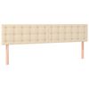 vidaXL Cama box spring con colch&oacute;n tela color crema 180x200 cm