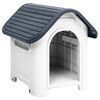 vidaXL Casa para perro gris 59x75x66 cm polipropileno