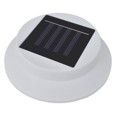 vidaXL Lámparas solares para valla exterior 12 uds LED negro