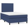 vidaXL Cama box spring con colch&oacute;n tela azul 120x190 cm