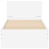 vidaXL Estructura de cama con cabecero y luces LED blanco 90x190 cm