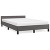 vidaXL Estructura de cama con cabecero sin colch&oacute;n gris 120x200 cm