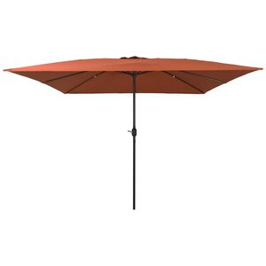 vidaXL Parasol de jardín Rojo y Negro 295 x 295 x 245 cm