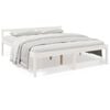 vidaXL Cama senior sin colch&oacute;n madera maciza de pino blanco 200x200 cm