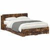 vidaXL Estructura de cama con almacenamiento Roble Ahumado