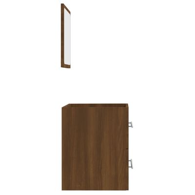 vidaXL Armario de baño con espejo marrón roble 41x38,5x48 cm