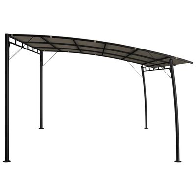 vidaXL Toldo parasol de jardín gris taupe 4x3x2,55 m