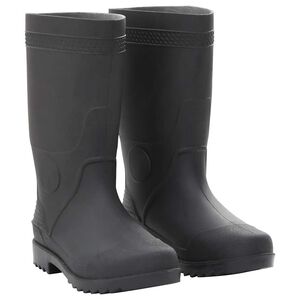 vidaXL Botas de agua negro n&uacute;mero 38 PVC