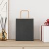 vidaXL Bolsas de papel con asas 250 uds negra 18x8x22 cm