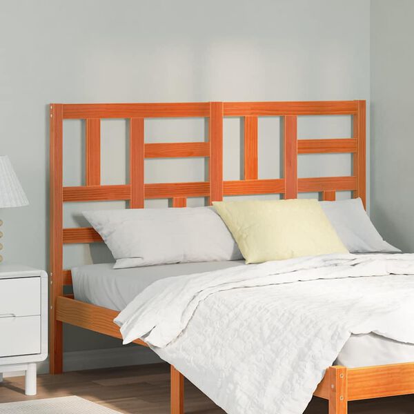 vidaXL Cabecera de Cama con cabecera Marr&oacute;n cera 145,5 x 4 x 104 cm
