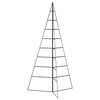 vidaXL Árbol de Navidad para decoración metal negro 180 cm