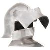 vidaXL R&eacute;plica de casco de caballero medieval antiguo LARP acero plata