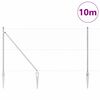 vidaXL Poste de Valla Plateado 10 x 1,2 m (malla de 25 mm) Acero