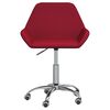 vidaXL Silla de oficina giratoria tela rojo tinto