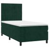 vidaXL Cama box spring con colch&oacute;n terciopelo verde oscuro 80x200 cm