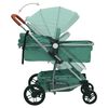 vidaXL Carrito de beb&eacute;s 3 en 1 de aluminio verde