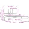 vidaXL Estructura de Cama con Cabecera Tapizada Negro 150 x 200 cm