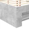 vidaXL Estructura de cama con cabecera Gris Concreto 200 x 200 cm