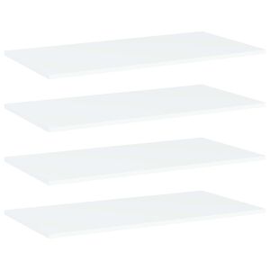 vidaXL Estantes para estanter&iacute;a 4 uds contrachapada blanco 80x40x1,5cm