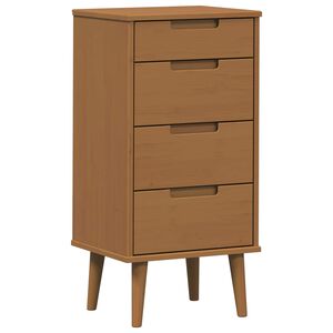 vidaXL Cajonera MOLDE Caramelo 40 x 35 x 82 cm Madera de Pino Maciza