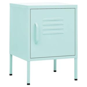 vidaXL Mesita de noche acero verde menta 35x35x51 cm