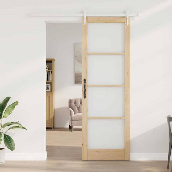 vidaXL Puerta Corredera Natural 78 x 232 cm
