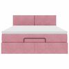 vidaXL Estructura cama otomana colch&oacute;n terciopelo rosa 140x200cm