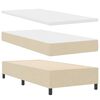 vidaXL Cama tipo Box Spring con colch&oacute;n con LED Crema 90 x 190 cm tela