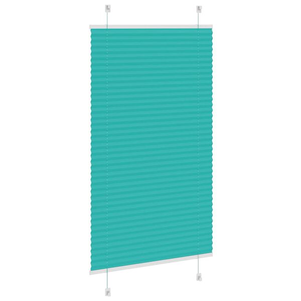 vidaXL Estor Plisado verde petr&oacute;leo 80x150 cm Tela Ancho 79,4 cm