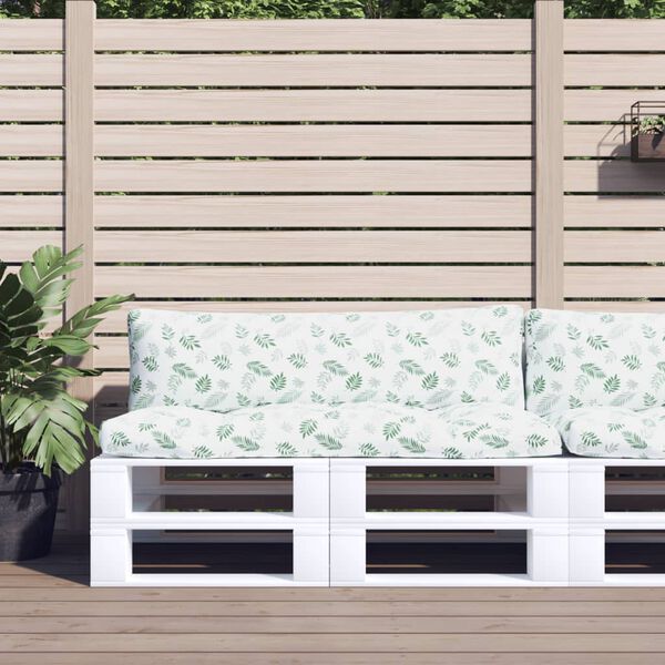 vidaXL Cojines para pal&eacute;s 2 unidades tela Oxford estampado de hojas