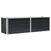 vidaXL Arriate de acero galvanizado gris antracita 160x40x45 cm