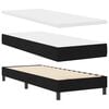 vidaXL Cama tipo Box Spring con colch&oacute;n Negro 80 x 200 cm tela
