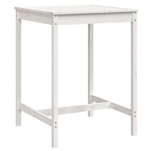 vidaXL Mesa de jard&iacute;n madera maciza pino blanco 82,5x82,5x110 cm