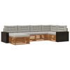 vidaXL Conjunto de sof&aacute;s de exterior 6 uds. Natural y Gris Claro