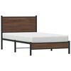 vidaXL Estructura de cama sin colchón metal marrón roble 100x190 cm