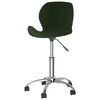 vidaXL Silla de comedor giratoria de terciopelo verde oscuro