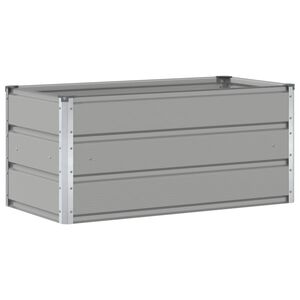vidaXL Jardinera Gris Claro 100 x 50 x 45 cm Acero Galvanizado