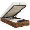 vidaXL Estructura de Cama Ottoman Roble ahumado 193 x 120 x 25 cm