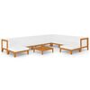 vidaXL Juego muebles de jard&iacute;n y cojines 11 pzas madera maciza acacia