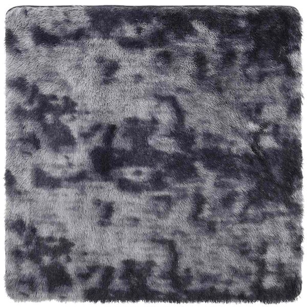 vidaXL Alfombra de pelo largo NAVARRA gris oscuro 200x200 cm poliéster
