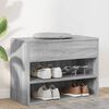 vidaXL Banco zapatero madera contrachapada gris Sonoma 60x30x45 cm
