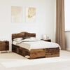 vidaXL Estructura de cama con cabecera Madera vieja 120 x 200 cm
