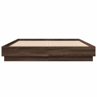 vidaXL Estructura de cama madera de ingeniería marrón roble 150x200 cm